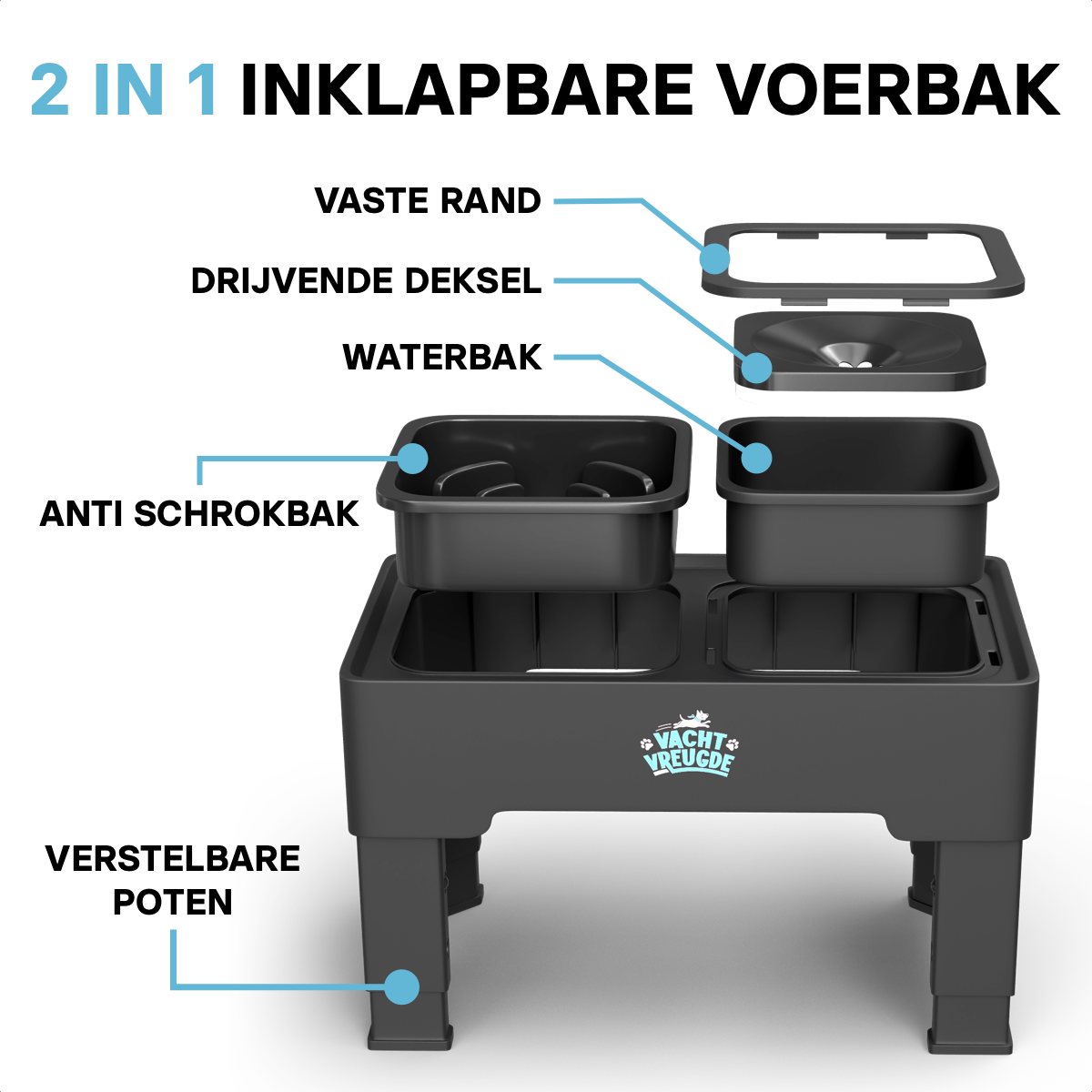 Drink- en Voerbak voor Honden