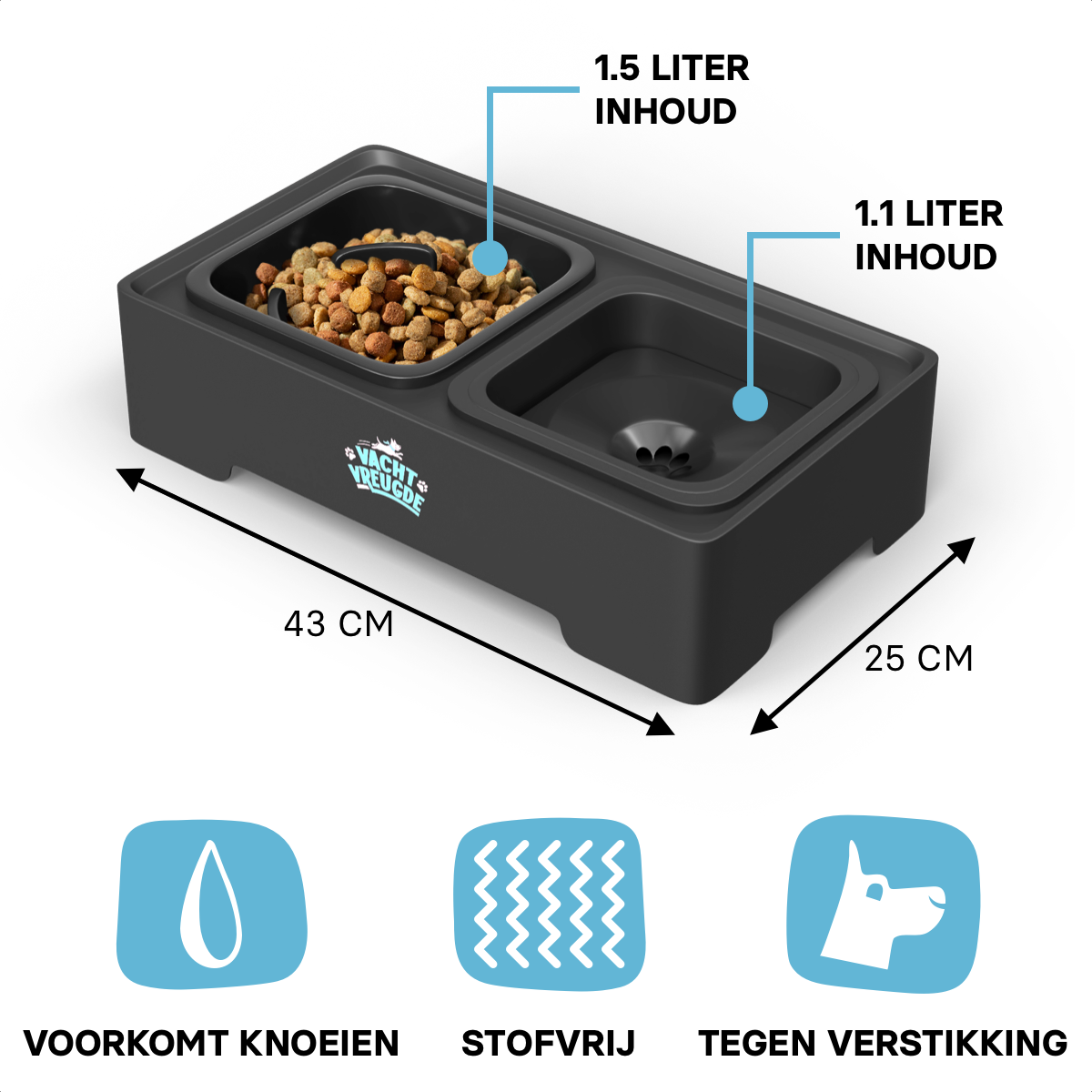 Drink- en Voerbak voor Honden