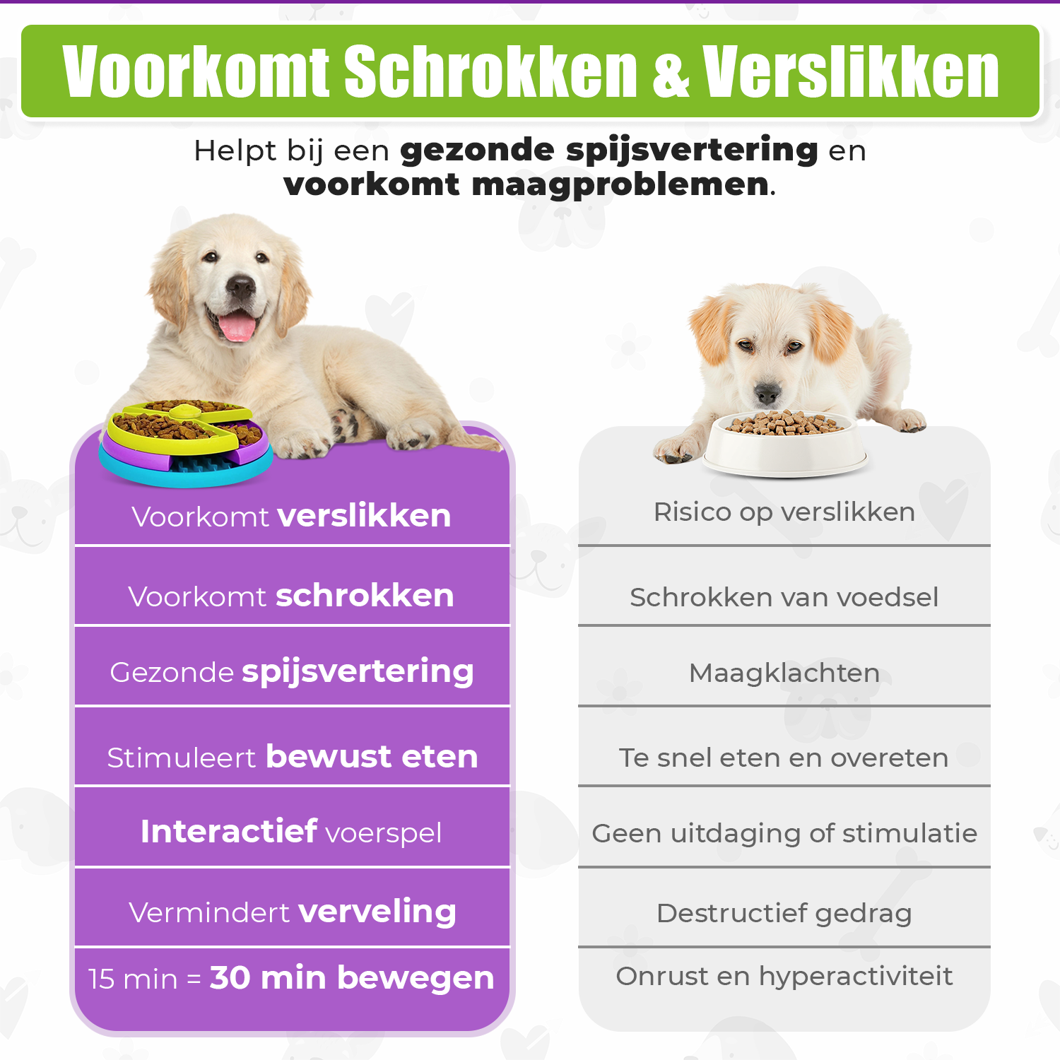 Anti Schrokbak voor Honden