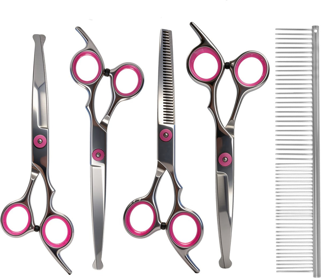 Hondenscharenset 5-delig – zilver/roze
