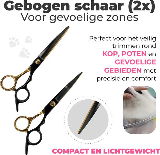 Hondenscharenset 5-delig – zwart/goud