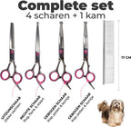 Hondenscharenset 5-delig – zilver/roze