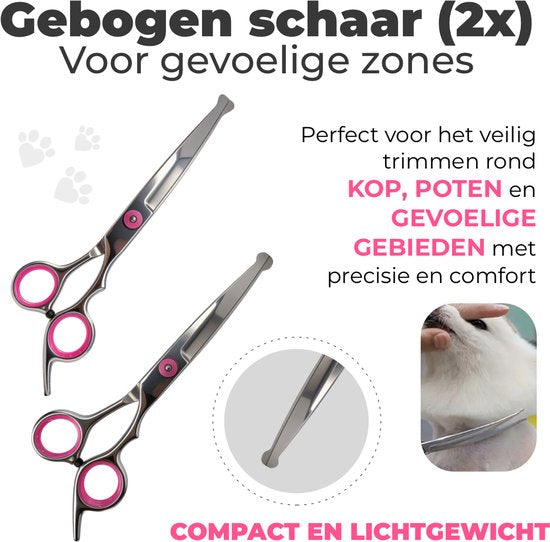 Hondenscharenset 5-delig – zilver/roze