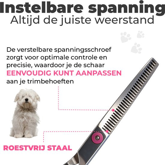Hondenscharenset 5-delig – zilver/roze