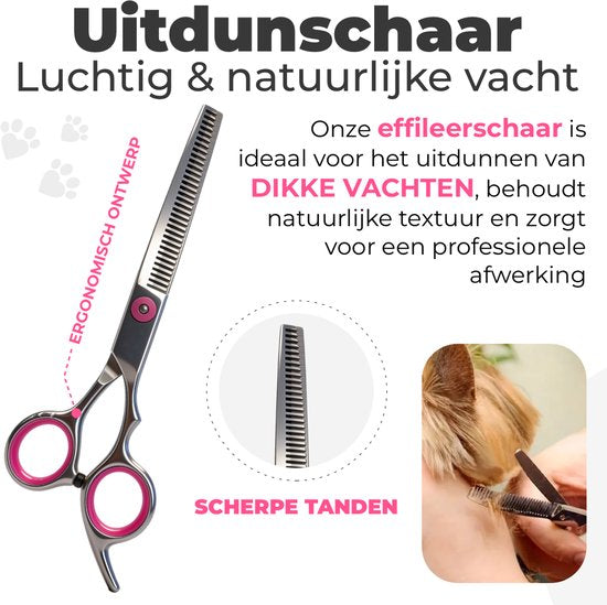 Hondenscharenset 5-delig – zilver/roze