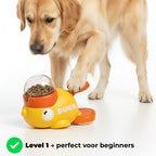 Hondenpuzzel Level 1 – voerdispenser eend, geel