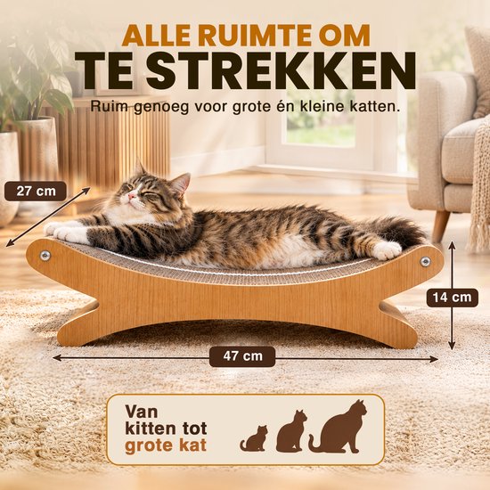 Krabbed voor katten – 47 × 27 × 14 cm