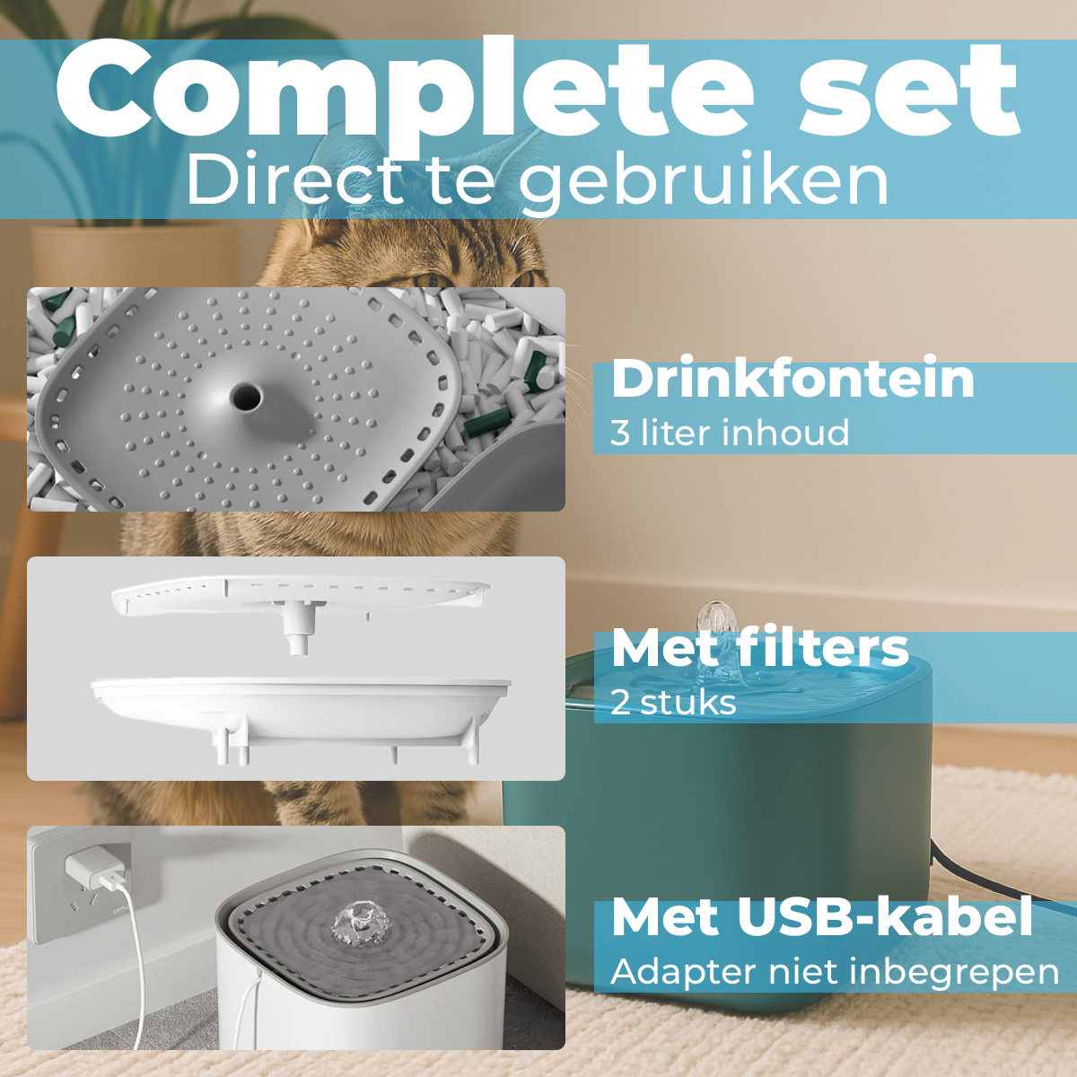 Waterfontein voor Honden en Katten